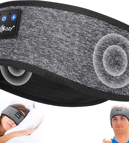 Sleep Headphones Bluetooth 5.4 Headband, Wireless Earphones Music Sleep Earbuds Sleeping Eye Mask with HD Stereo Speakers for Workout Running Travel Yoga, Ideal Gifts for Men Women