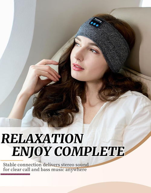 Load image into Gallery viewer, Sleep Headphones Wireless, Bluetooth Sports Headband Headphones with Ultra-Thin HD Stereo Speakers Perfect for Sleeping,Workout,Jogging,Yoga,Insomnia, Air Travel, Meditation (Grey)
