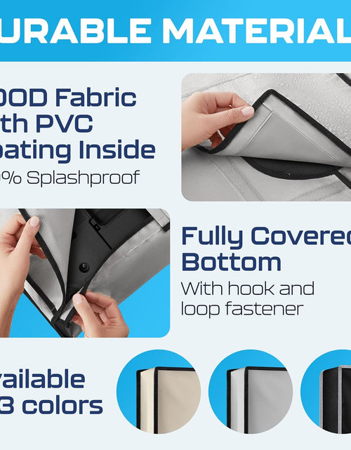 Load image into Gallery viewer, Outdoor TV Cover 48", 49", 50" - Universal Weatherproof Protector for Flat Screen Tvs - Fits Most TV Mounts and Stands - Gray
