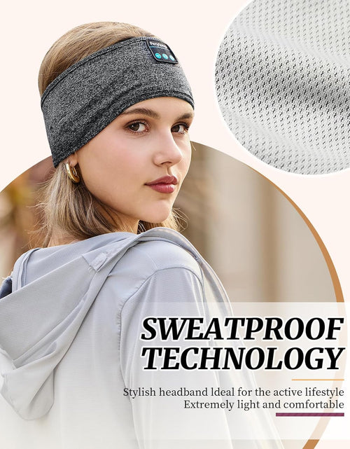 Load image into Gallery viewer, Sleep Headphones Wireless, Bluetooth Sports Headband Headphones with Ultra-Thin HD Stereo Speakers Perfect for Sleeping,Workout,Jogging,Yoga,Insomnia, Air Travel, Meditation (Grey)
