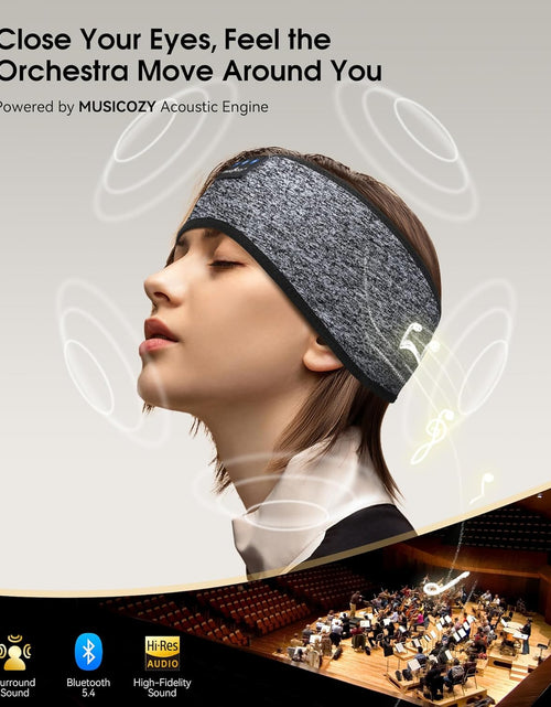 Load image into Gallery viewer, Sleep Headphones Bluetooth 5.4 Headband, Wireless Earphones Music Sleep Earbuds Sleeping Eye Mask with HD Stereo Speakers for Workout Running Travel Yoga, Ideal Gifts for Men Women

