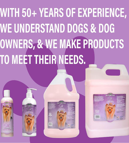 Silk Creme Rinse Dog Conditioner – Dog Bathing Supplies, Puppy Shampoo, Cat & Dog Grooming Supplies for Sensitive Skin, Cruelty-Free, Made in USA, Tearless Dog Products – 1 Gallon