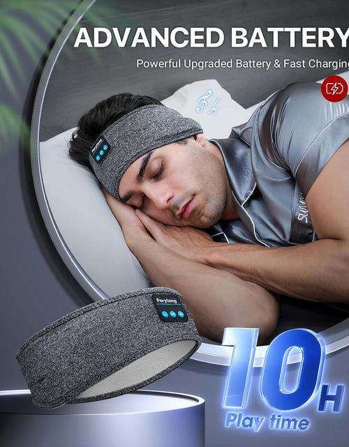 Load image into Gallery viewer, Sleep Headphones Wireless, Bluetooth Sports Headband Headphones with Ultra-Thin HD Stereo Speakers Perfect for Sleeping,Workout,Jogging,Yoga,Insomnia, Air Travel, Meditation (Grey)

