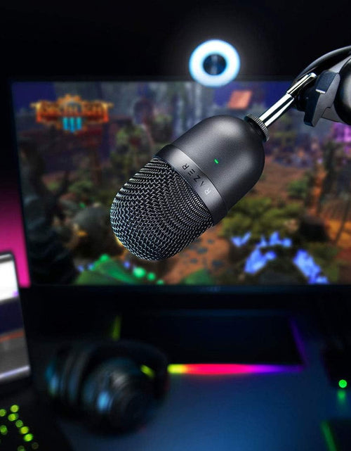 Load image into Gallery viewer, Seiren Mini USB Condenser Microphone: for Streaming and Gaming on PC - Professional Recording Quality - Precise Supercardioid Pickup Pattern - Tilting Stand - Shock Resistant - Classic Black
