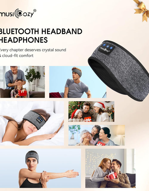 Load image into Gallery viewer, Sleep Headphones Bluetooth 5.4 Headband, Wireless Earphones Music Sleep Earbuds Sleeping Eye Mask with HD Stereo Speakers for Workout Running Travel Yoga, Ideal Gifts for Men Women
